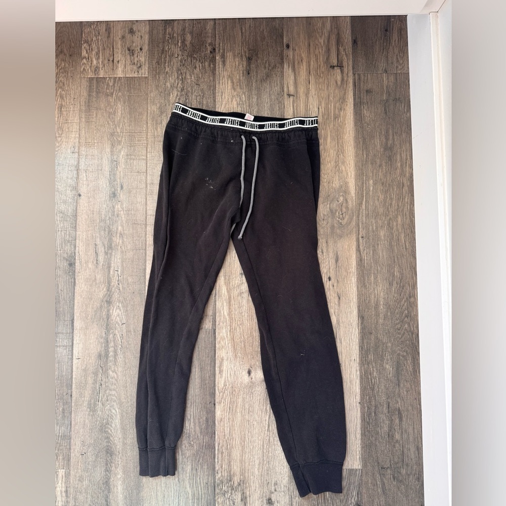 Justice Black Girls
 Jogger Sweatpants with Logo Waistband